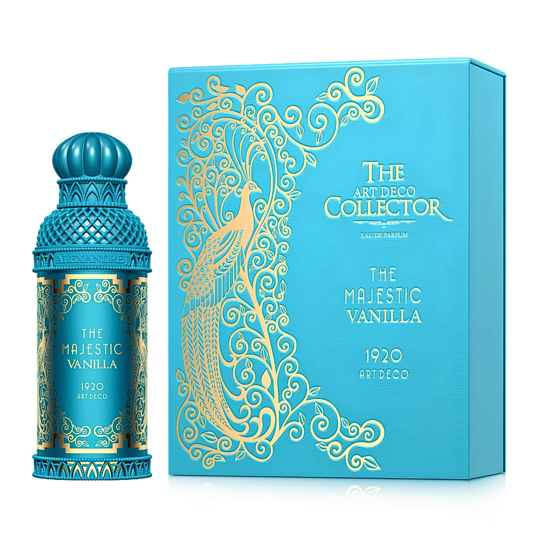 Alexandre.J Art Deco Collector The Majestic Vanilla Eau de Parfum 100ml bottle with blue box