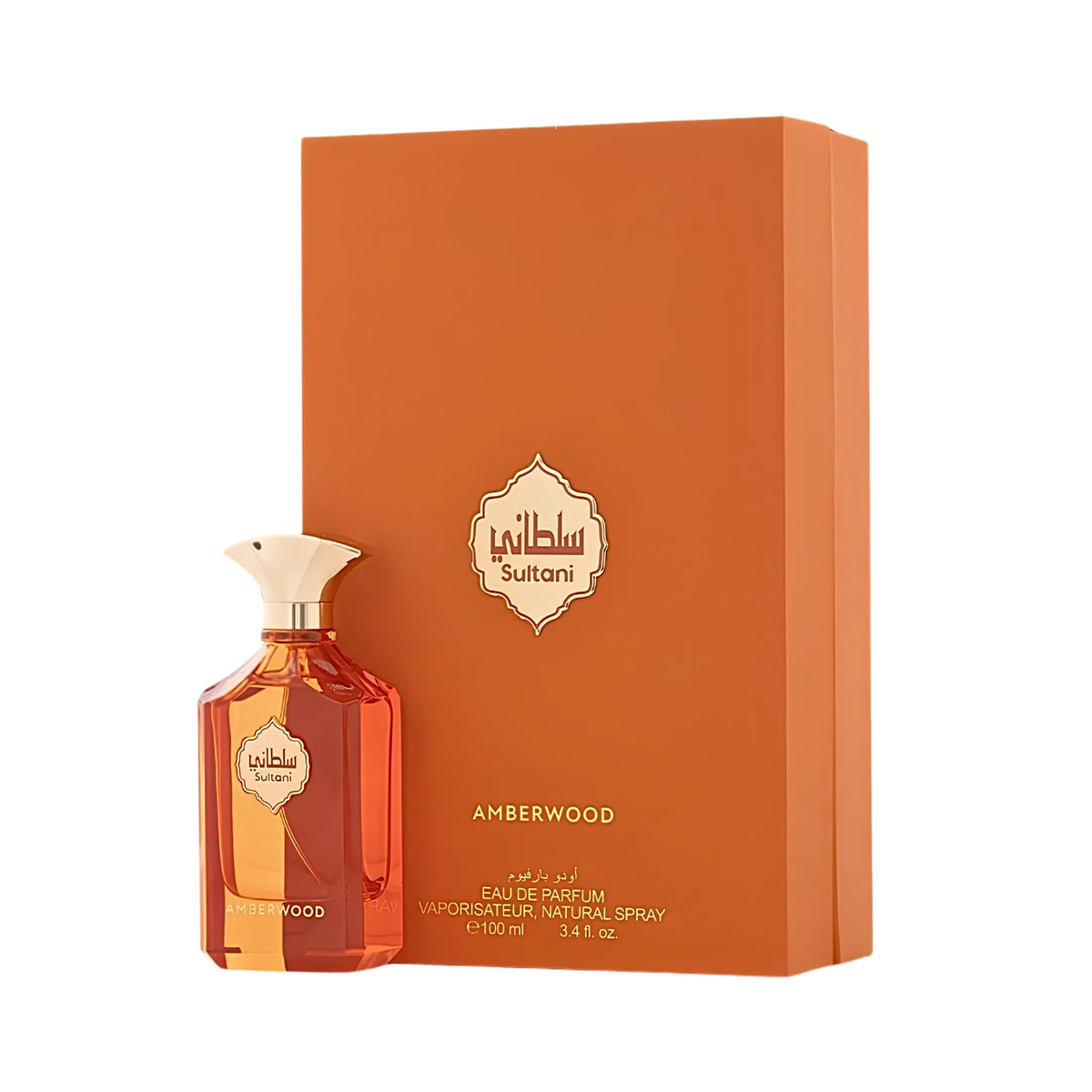 Arabian Oud Sultani Amberwood Eau de Parfum 100ml bottle with box