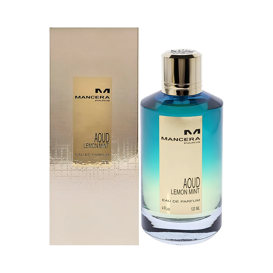 Mancera Aoud Lemon Mint Eau de Parfum 120ml bottle with box