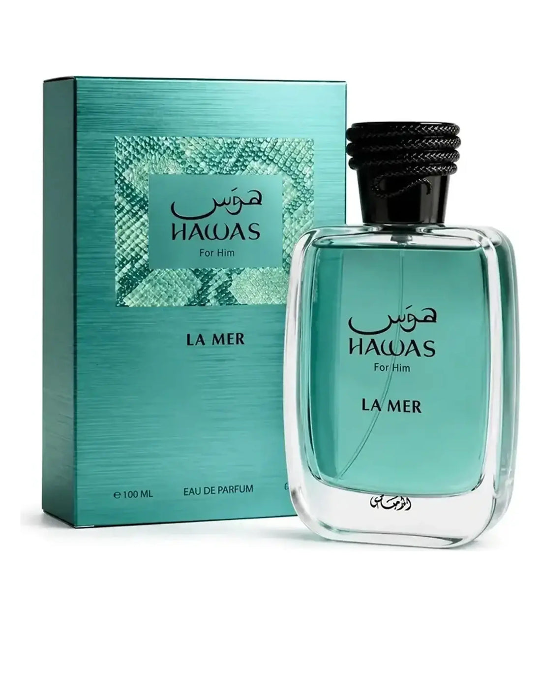 Rasasi Hawas La Mer Eau de Parfum 100ml bottle with box